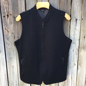Talbots Quilted Cotton Vest Black L